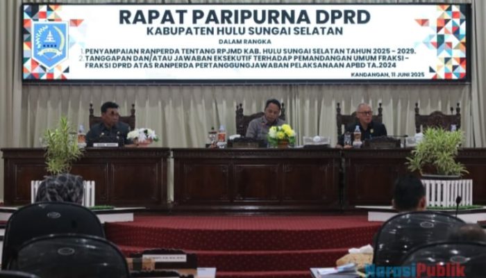 DPRD HSS Gelar Paripurna Penyampaian Ranperda RPJMD 2025-2029