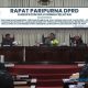 Suasana rapat paripurna DPRD HSS terkait penyampaian Ranperda RPJMD Kabupaten HSS tahun 2025-2029. (Foto : Istimewa)