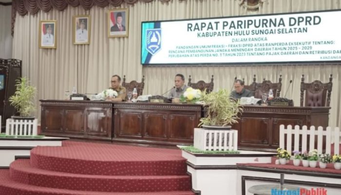 Tujuh Fraksi DPRD HSS Sampaikan Pandangan Umum Ranperda RPJMD 2025–2029