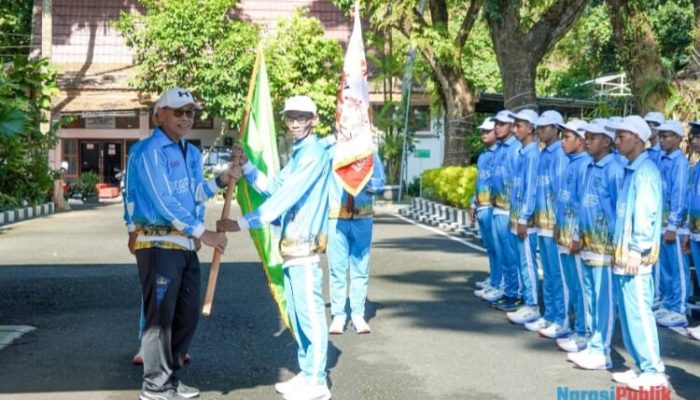 Lepas Kontingen SoIna PESODA Kalsel 2025, Sekda HSS Minta Tunjukkan Semangat dan Sportivitas
