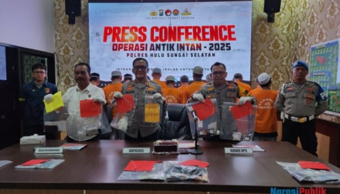Operasi Antik Intan 2025, Polres HSS Ringkus 13 Pengedar Narkoba