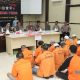 Suasana konferensi pers pemusnahan barbang bukti hasil ungkap kasus narkotika Polres HSU. (Foto : Istimewa)