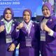 Ketua TP Posyandu Kabupaten Tapin, Hj. Faridah Yamani (Kiri) saat menghadiri Rakornas Posyandu 2025 di Jakarta. (Foto : Prokopim Tapin)