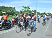 Wabup HSS Suriani Gowes Bareng Komunitas Ontel, Pererat Silaturahmi dan Persaudaraan