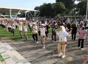 Dukung SPI 2025, Pemkab HSS Gelar Senam Bersama dan Festival Kuliner di CFD