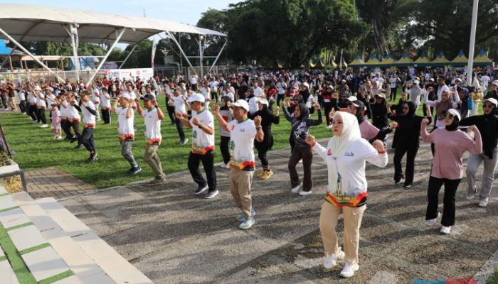 Dukung SPI 2025, Pemkab HSS Gelar Senam Bersama dan Festival Kuliner di CFD