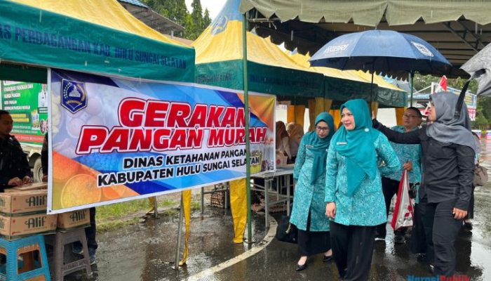 PKK HSS Bersama TPID Gelar Pasar Murah, Ringankan Beban Masyarakat