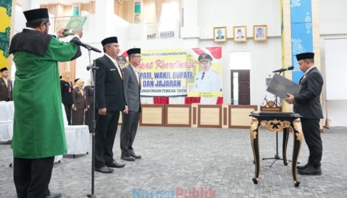 Bupati Yamani Resmi Lantik Pj Sekda dan Kadinkes Tapin