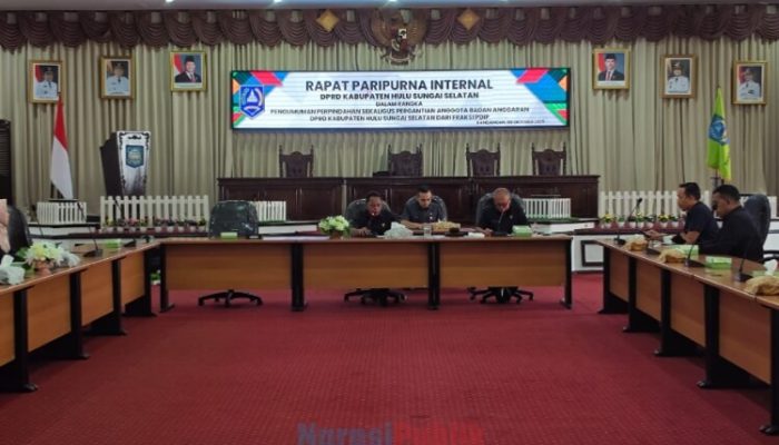 DPRD HSS Gelar Paripurna, Sahkan Pergantian Anggota Banggar dari Fraksi PDIP