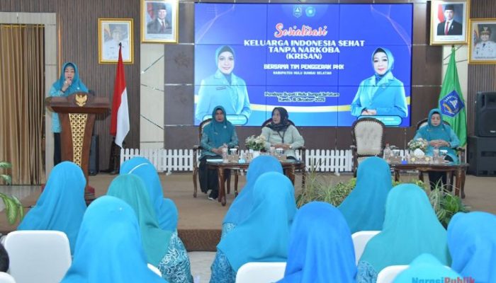 Perkuat Peran Keluarga, PKK HSS dan BNNK Gelar Sosialisasi KRISAN