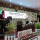 Sekda HSS, Muhammad Noor membacakan jawaban eksekutif terkait pandangan umum fraksi DPRD atas Ranperda Pengelolaan BMD. (Foto : Prokopim HSS)