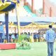 Bupati HSS Syafrudin Noor saat memimpin apel peringatan HUT ke-54 KORPRI di Stadion 2 Desember. (Foto : Prokopim HSS)