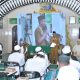 Sekda HSS, Muhammad Noor membacakan sambutan Bupati Syafrudin Noor saat membuka kegiatan Bahtsul Masail Tahun 2025 di Ponpes Dalpa Kandangan. (Foto : Prokopim HSS)