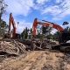 Proses pembersihan akses jalan dari material pascabanjir di Aceh. (Dok. BNPB)