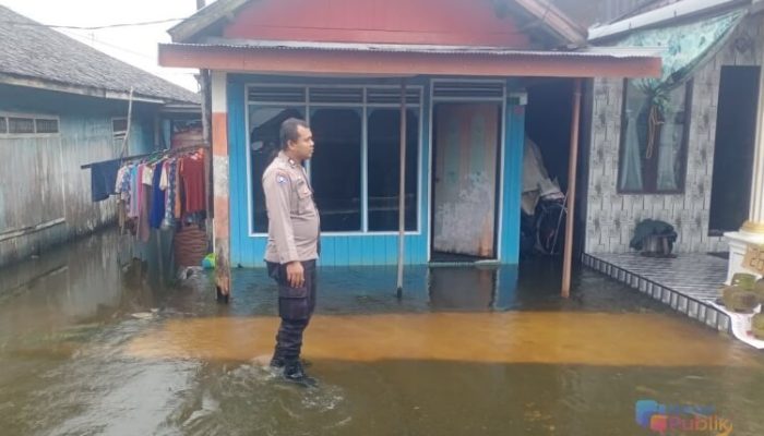 Debit Air Sungai Naik, Polsek Danau Panggang Imbau Warga Waspada