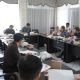 Rapat kerja Komisi I DPRD HSS dengan instansi terkait membahas Ranperda Penyelenggaraan Kesehatan. (Dok. Istimewa)