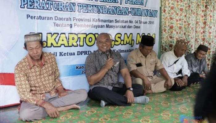 Dorong Penguatan Ekonomi Desa, H Kartoyo Sosialisasikan Perda di Desa Taniran Kubah