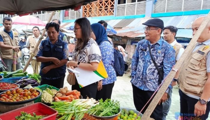 Pantau Ketersediaan Pangan, Polres HSS dan Bapanas RI Sidak Pasar Kandangan