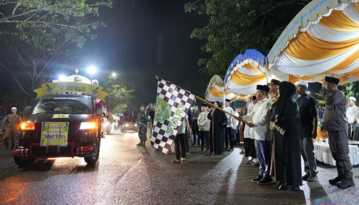 Semarak Malam Idulfitri 1447 Hijriah, Bupati Tapin Lepas Peserta Takbir Keliling