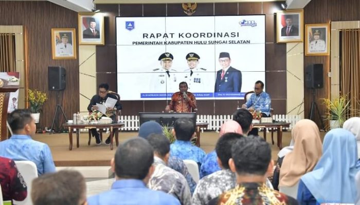 Rakor Evaluasi Pembangunan, Bupati HSS Tekankan Percepatan Progres Visi Misi Daerah