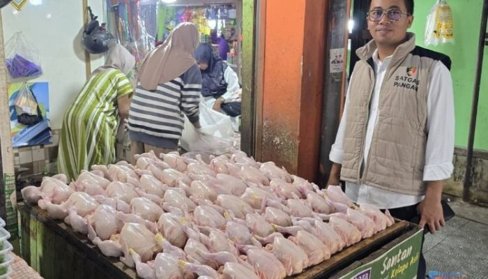 Pastikan Aman, Satgas Pangan Polda Kalsel Pantau Stok Bahan Pokok di Pasar Kuripan