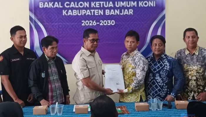 Siap Majukan Prestasi Atlet, Irwan Bora Resmi Daftar Calon Ketua Umum KONI Banjar 2026-2030