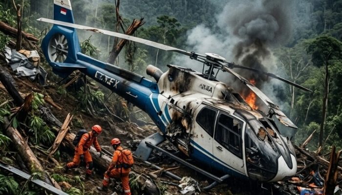 Helikopter PK-CFX Jatuh di Hutan Sanggau Kalbar, Seluruh Penumpang dan Awak Tewas