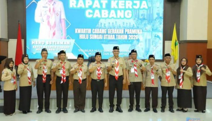 Rumuskan Program Strategis, Hero Setiawan Buka Rakerda Kwarcab Pramuka HSU 2026