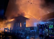 Diduga Korsleting Listrik, 28 Kios dan Lapak Pedagang di Pasar Alabio Terbakar