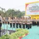 Kapolres HSS AKBP Awaluddin Syam memimpin upacara Sertijab sejumlah pejabat utama di Polres HSS. (Dok. Istimewa)
