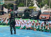 Puluhan Anak PAUD Darul Muallafin Al Ma’arif Amuntai Serbu Makodim 1001/HSU-BLG