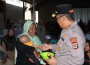 Momentum 10 Muharram, Kapolres HSU Santuni Ratusan Anak Yatim di Haur Gading