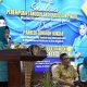 Ketua I Bidang Pembinaan Karakter Keluarga TP PKK HSS, Hj. Misnawati membuka sosialisai Perempuan Tangguh Anti Judol dan Pinjol serta Edukasi PAAREDI Tangguh Hukum. (Dok: Istimewa)