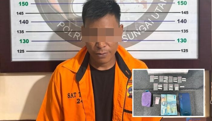 Polres HSU Ringkus Pengedar Beserta 17 Paket Sabu di Sungai Tabukan