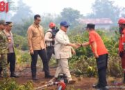 Terdeteksi 198 Titik Api, Presiden Prabowo Tinjau Langsung Karhutla di Kalbar