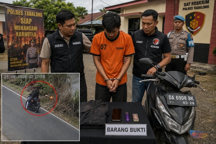 Terekam kamera CCTV, pelaku kebakaran lahan di Tabalong ditangkap. (Dok : Ilustrasi)