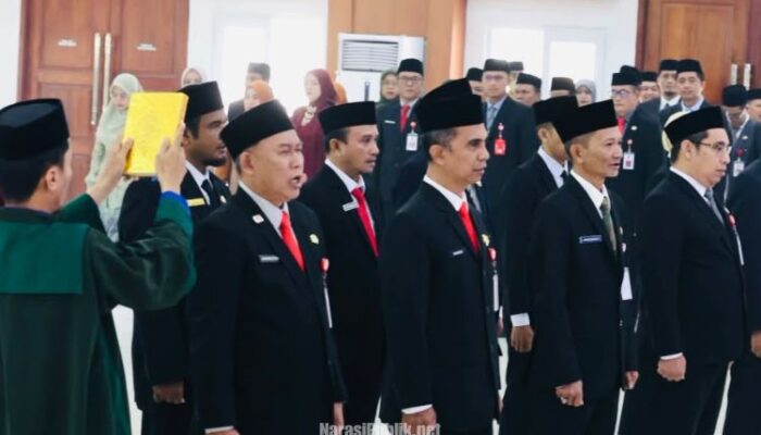 Bupati Sahrujani Lantik Lima Pejabat Pimpinan Tinggi Pratama HSU