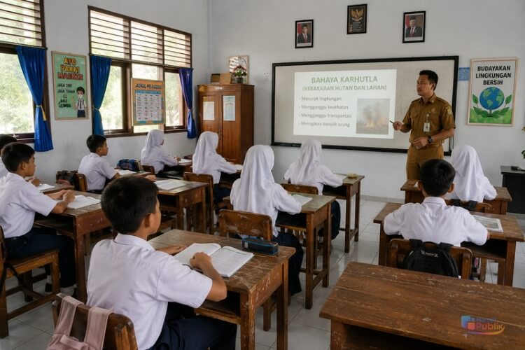 Kualitas udara membaik, siswa di HSS akan kembali belajar tatap muka. (Dok: Ilustrasi AI)