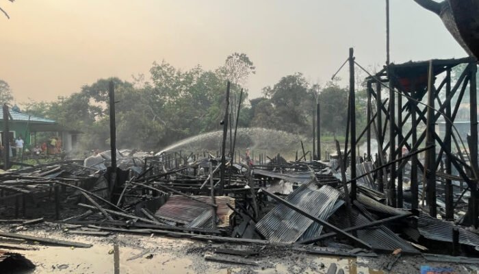 Lima Rumah Ludes Terbakar di Rantau Bujur Hulu HSU, 14 Warga Kehilangan Tempat Tinggal