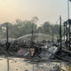 Lima rumah di Desa Rantau Bujur Hulu, Kecamatan Sungai Tabukan, Kabupaten HSU hangus terbakar. (Dok: Narasi Publik)