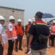 Bupati HSU, H Sahrujani usai melakukan peletakan batu pertama pembangunan tahap II RSUD Pambalah Batung Amuntai. (Dok: Istimewa)