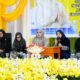 Ketua TP PKK Tapin Hj. Faridah Yamani menghadiri peringatan Maulid Nabi Muhammad SAW 1448 Hijriah. (Dok: Prokopim Tapin)