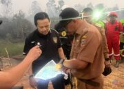 Bersama Tim Hasnur Group, Wagub Kalsel Pantau Penanganan Karhutla di Guntung Damar