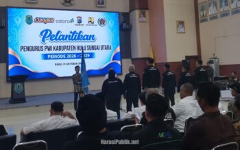 Pengurus PWI Kabupaten HSU Periode 2026-2029 resmi dilantik. (Dok: Istimewa)