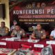 Kapolres HSU AKBP Agus Nuryanto memimpin konferensi pers ungkap kasus perkara pembunuhan. (Dok: Polres HSU)