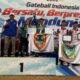 Helmi dan Hamidun Agus Safar meraih medali emas pada nomor double putra di ajang Kejurnas Gateball 2026. (Dok: Istimewa)