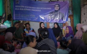 Wakil Ketua DPRD Kalsel Desy Oktavia Sari melaksanakan SOSREV di Kelurahan Kupang, Kabupaten Tapin. (Dok: Istimewa)