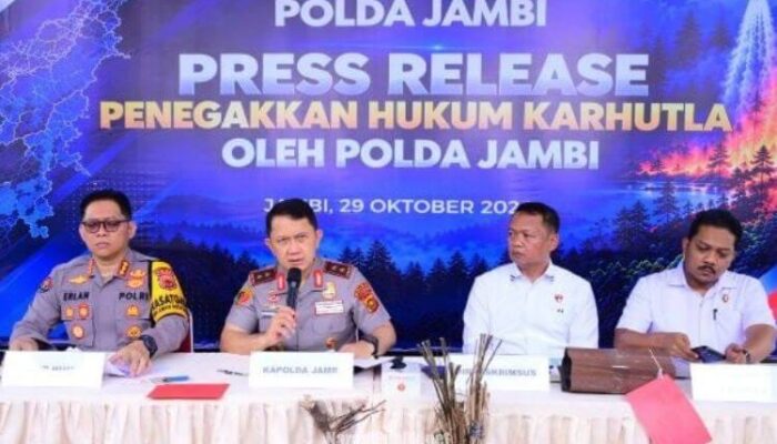 Usut 19 Kasus Karhutla, Polda Jambi Tetapkan 16 Orang Sebagai Tersangka