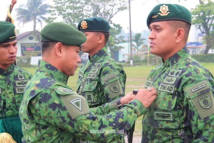 Prosesi Sertijab Komandan Kompi yang dilakukan oleh Danyon 754/ENK, Letkol Inf Indra Luthfi Wibisono. (Dok: Istimewa)