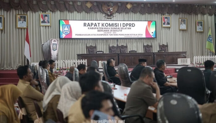 Komisi I DPRD HSS Bersama Eksekutif Matangkan Draf Ranperda Pilkades